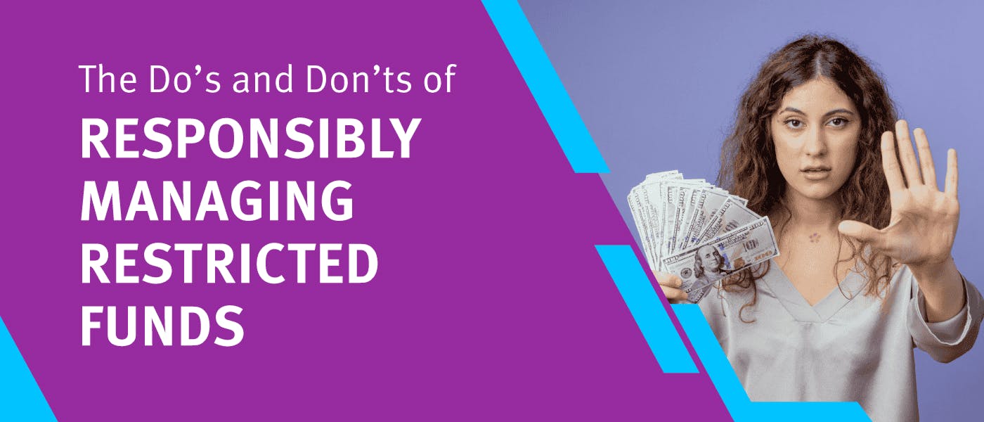 Woman saying stop while holding money