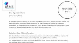 Donor Privacy Policy screenshot
