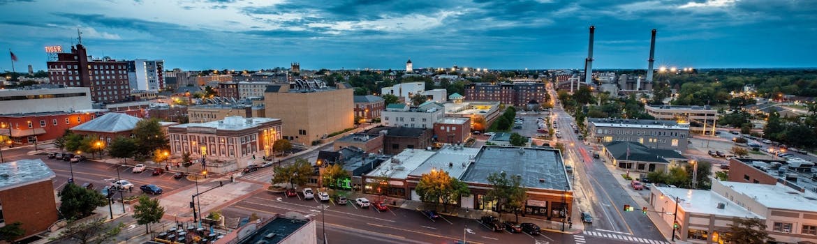 Columbia, Missouri cityscape