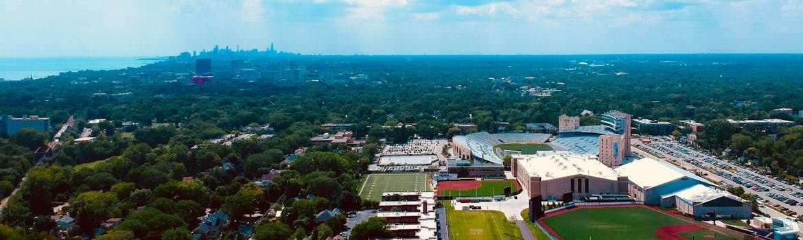 Evanston, Illinois cityscape