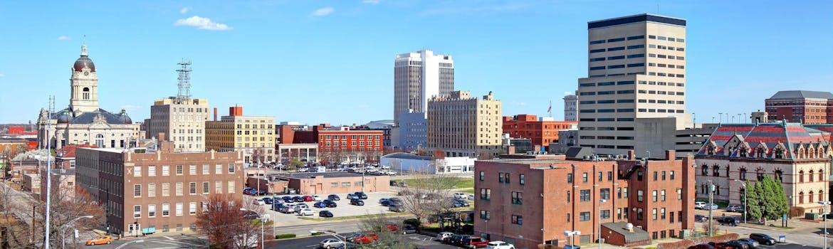 Evansville, Indiana cityscape