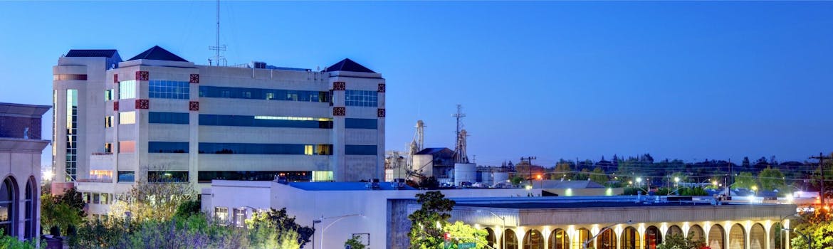 Modesto, California cityscape