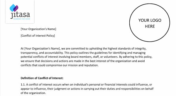 Conflict of Interest Policy Template screenshot