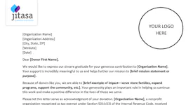 Donor Thank You Letter Template screenshot