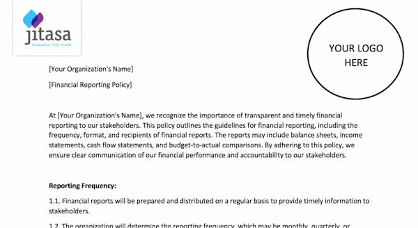 Financial Reporting Policy Template screenshot