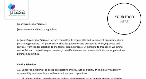Vendor Selection and Procurement Policy Template screenshot