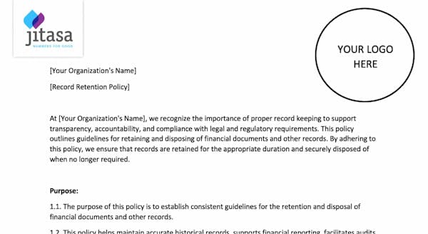Record Retention Policy Template screenshot